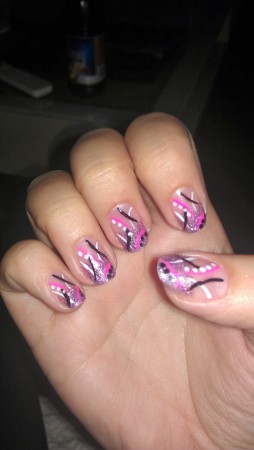 paarse french met nailsart